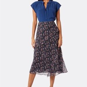 NWT SIZE 4 Joie Pink Asymmetrical Midi Skirt for Work